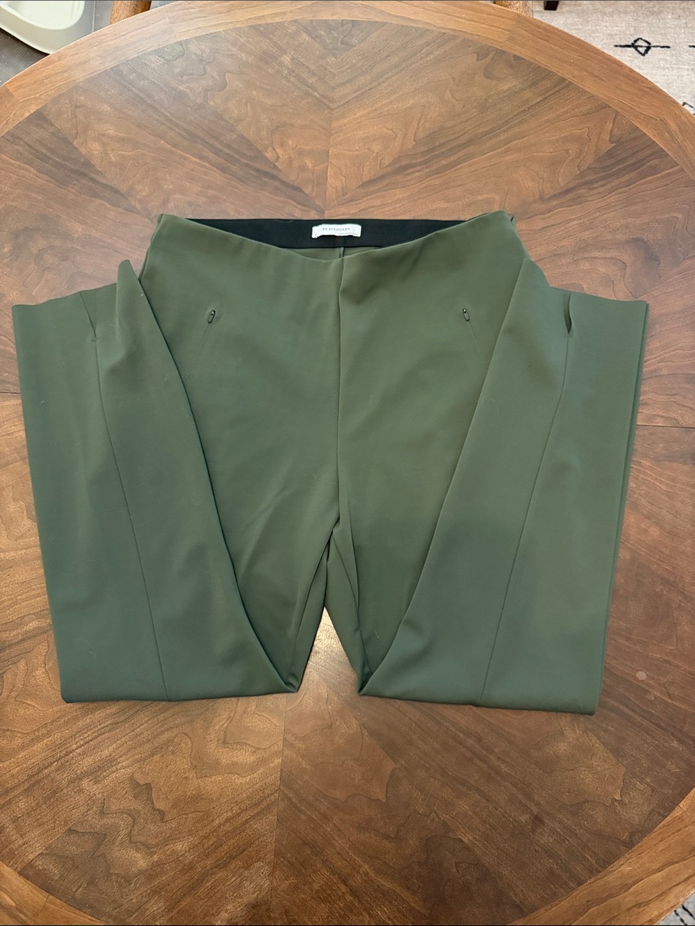 Banana Republic Sloan High Rise Olive Green Cropped Dress Pants